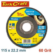 Tork Craft Flap Disc Zirconium 115mm 60grit Angled