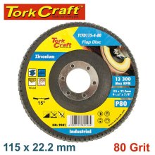Tork Craft Flap Disc Zirconium 115mm 80grit Angled