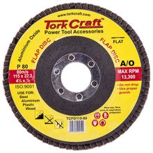 Tork Craft Flap Sanding Disc 115mm 80 Grit