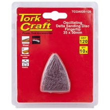 Tork Craft Oscilating Sandpaper A/O 35x50mm 10pc Fingertip 120grit