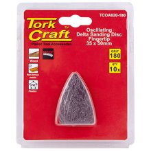 Tork Craft Oscilating Sandpaper A/O 35x50mm 10pc Fingertip 180grit