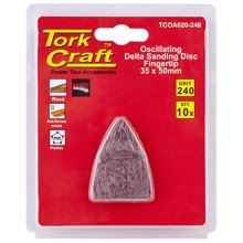 Tork Craft Oscilating Sandpaper A/O 35x50mm 10pc Fingertip 240grit