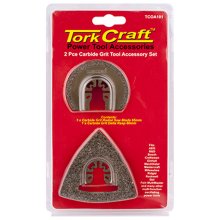 Tork Craft Quick Change Oscilating Carbide Grit Accessory Kit 2pc