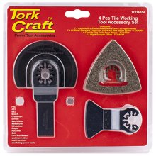 Tork Craft Quick Change Oscilating Tile Working Accessory Kit 4pc