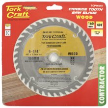 Tork Craft Blade Contractor 160 X 40t 20/16 Circular Saw Tct