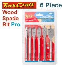 Tork Craft Spade Bit Pro Series 6 Pce Set