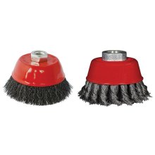 Tork Craft Wire Cup Brush 75mm X M14 Crimped & Knotted Set 2pce For115 Angle Gri
