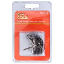 Tork Craft Wire Brushes Mini 5pc Stainless Steel 3.2mm Shaft Assorted Shapes
