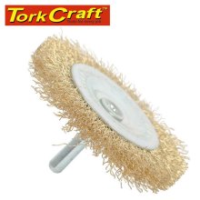 Tork Craft Wire Wheel Brush 63mm X 6mm Shaft Blister