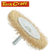 Tork Craft Wire Wheel Brush 75mm X 6mm Shaft Blister