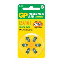 GP ZA10 Zinc Air Hearing Aid Battery 6 Pack