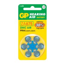 GP ZA675 Zinc Air Hearing Aid Battery 6 Pack