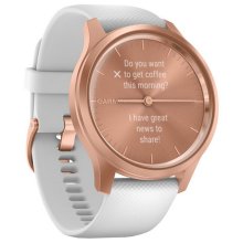 Garmin vivomove Style White Silicone with Rose Gold Hardware Watch