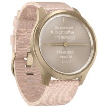 Garmin vivomove Style Blush Pink Nylon with Light Gold Hardware Watch