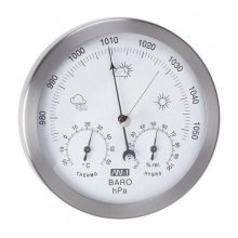 Anvi Barometer, Thermometer, Hygrometer - Stainless Steel - Circular 140x35mm