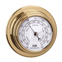 Anvi Barometer - Polished Brass & Lacquered - Circular 95x45mm -Coastal