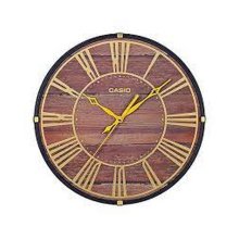 Casio Wall Clock Wooden Roman