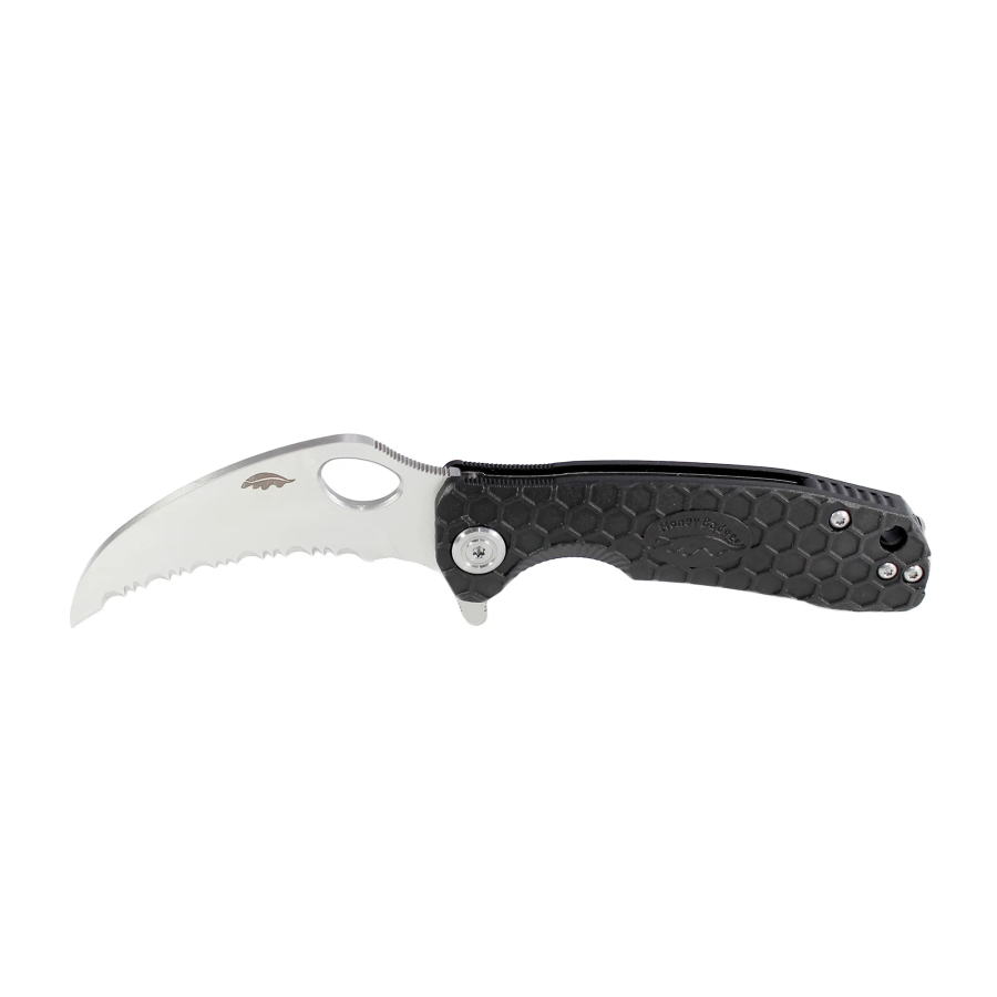 (image for) CMS-BLK HONEY BADGER CLAW L/R MEDIUM - BLACK SERRATED