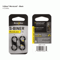 (image for) S-BINER MICROLOCK STAINLESS STEEL - 2 PACK - BLACK