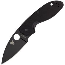 Spyderco C216GPBBK Efficient G10 Plain Black Blade