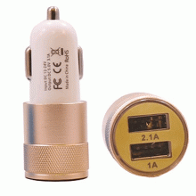 SupaLed 12V Cig. Lighter 2x USB 1a & 2a - Rose Gold