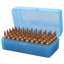 Mtm Ammo Box Rifle 50 RD Flip-Top Blue