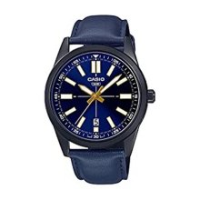 Casio Analog Blue Dial Leather