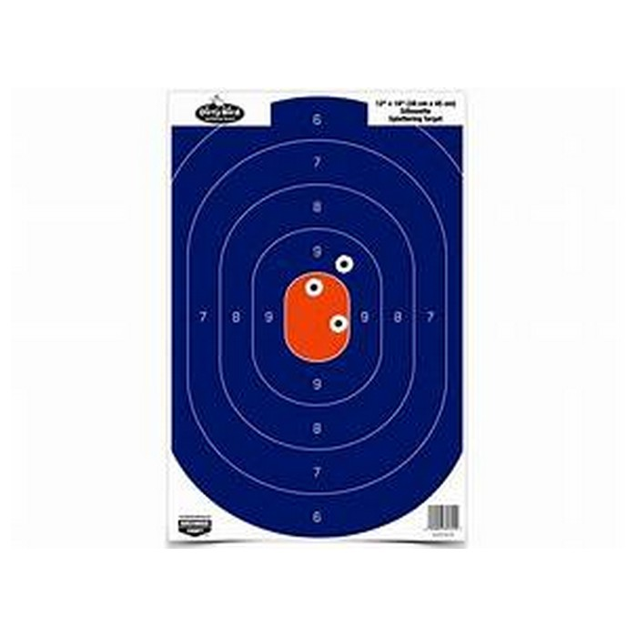 (image for) Birchwood Casey Dirty Bird 12 X 18 Blue / Orange Silhouette Target, 100 Targets