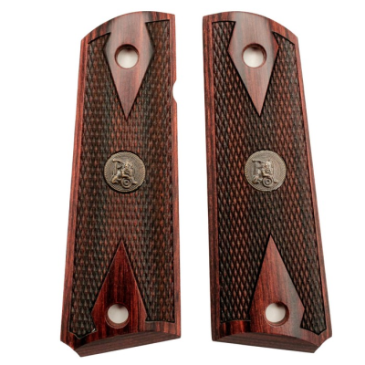 (image for) Pachmayr Custom Laminate 1911 Grip Double Diamond Rosewood