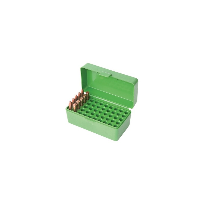 (image for) MTM AMMO BOX 22 HORNET GREEN (50)