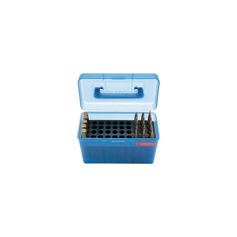 (image for) MTM AMMO BOX 50 RD RIFLE FLIP-TOP BLUE