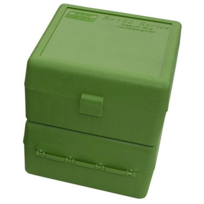 (image for) MTM Ammo Box 100 RD Rifle Flip-Top Green