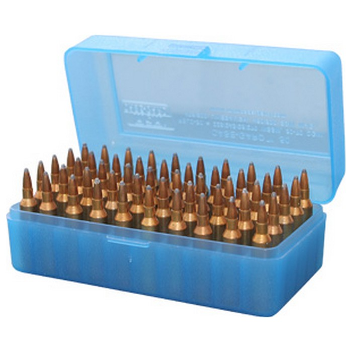 (image for) Mtm Ammo Box Rifle 50 RD Flip-Top Blue