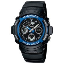 Casio G-Shock Black Anadigi Blue Watch