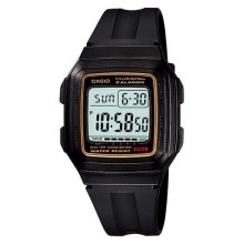 Casio Standard Rectangular Black Gold Digital Watch