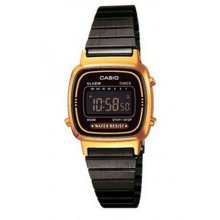 Casio Retro Black Gold Digital Watch