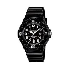 Casio Analog Black Face White Number Black Watch