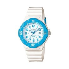 Casio Analog Blue Number White Dial Watch