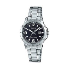 Casio Analog Steel Black Dial Watch