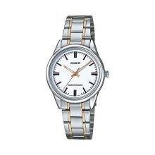 Casio Analog Gold Ion Plated White Watch