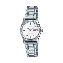 Casio Analog Day Date Display White Watch