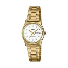 Casio Analog Cold Ion Plated White Face Watch
