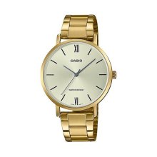 Casio Analog Round Gold Ion Plated Watch