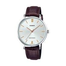 Casio Analog Round Case Leather Watch - LTP-VT01L-7B2UDF