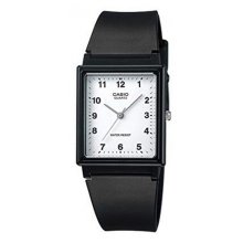 Casio Analog Black Rect. White Number Dial Watch