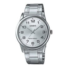 Casio Analog SS White Number Dial Watch