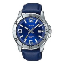 Casio Analog Blue Leather 50m Watch