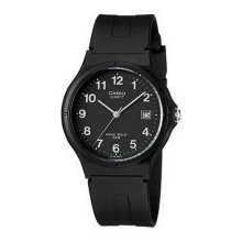 Casio Analog Round Black Dial White Watch - MW59-1BVUDF