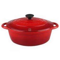 Gourmand 4.5L Cast Iron Oval Casserole - Cherry