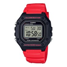 Casio Digital Black Case Red Watch